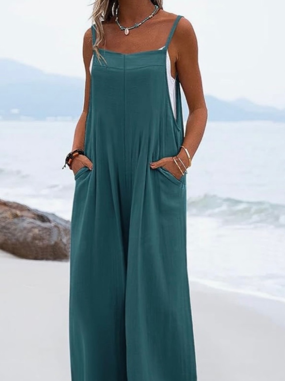 Boho wide leg jumpsuit